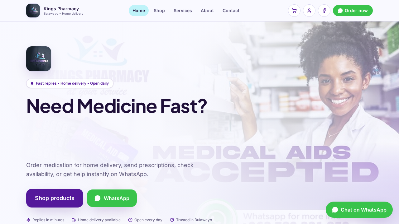 Kings Pharmacy website preview